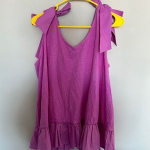 Plum tank blouse